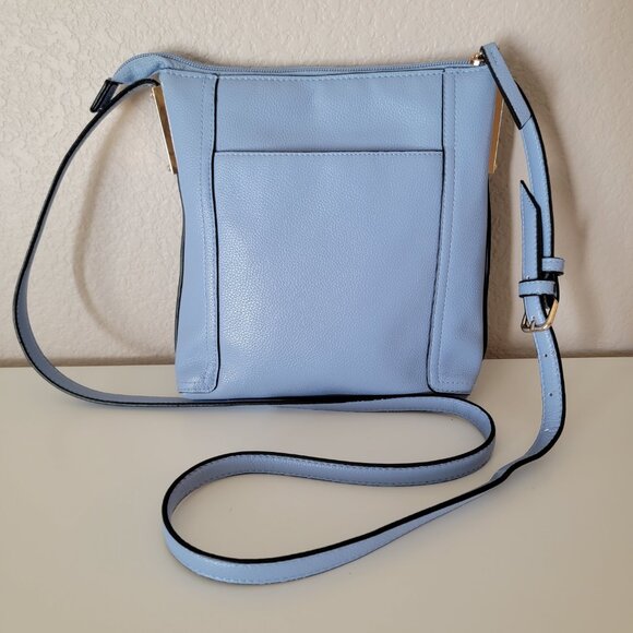 Jones New York Signature Light Blue Crossbody Bag • Gold Hardware - Picture 3 of 15